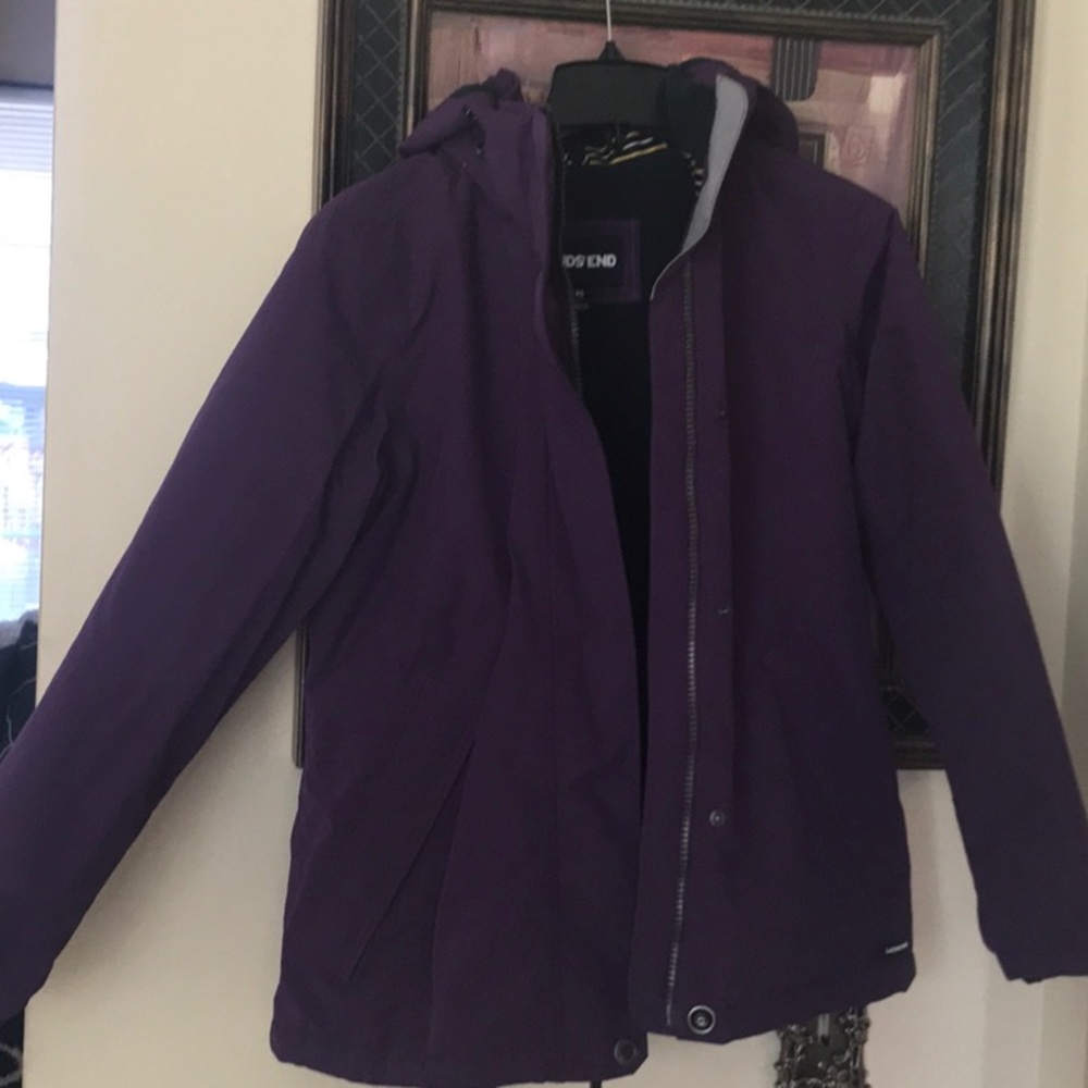 Lands End All Weather Lined Hooded Jacket
